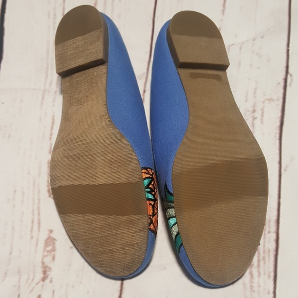 SO Pineapple Blue Flats - Size 10 - Picture 4 of 4
